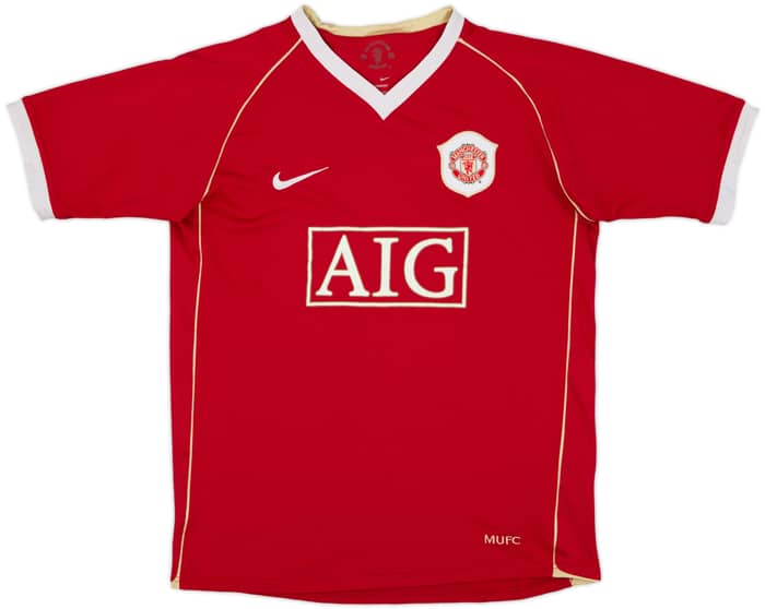 2006-07 Manchester United Home Shirt Rooney #8 - 9/10 - (XL.Boys)