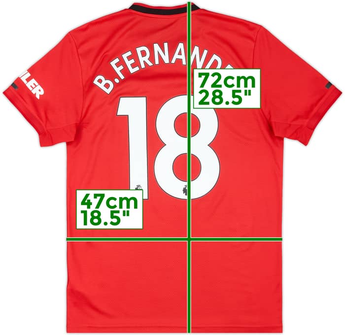 2019-20 Manchester United Home Shirt B.Fernandes #18 - 6/10 - (M)