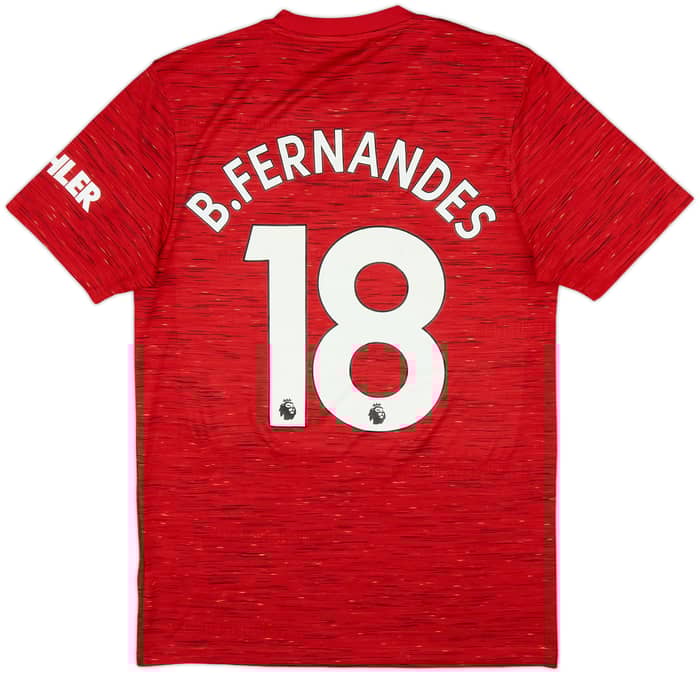 2020-21 Manchester United Home Shirt Fernandes #18 - 8/10 - (S)