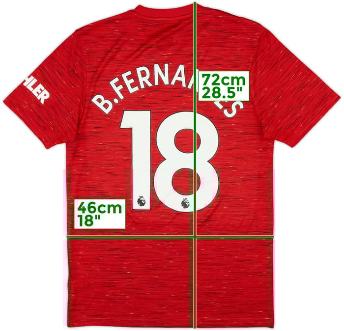 2020-21 Manchester United Home Shirt Fernandes #18 - 8/10 - (S)
