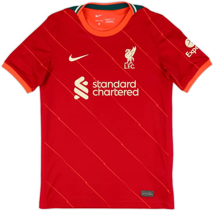 2021-22 Liverpool Home Shirt - 10/10 - (L.Boys)