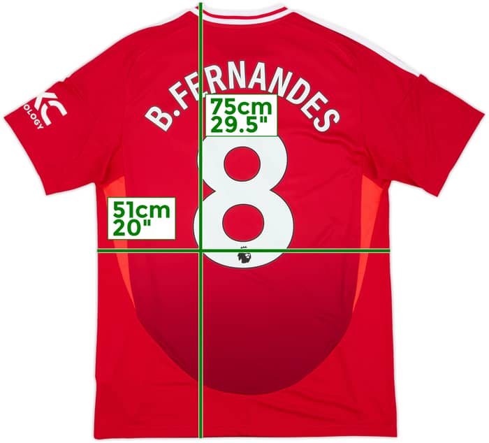 2024-25 Manchester United Home Shirt B.Fernandes #8 - 10/10 - (L)