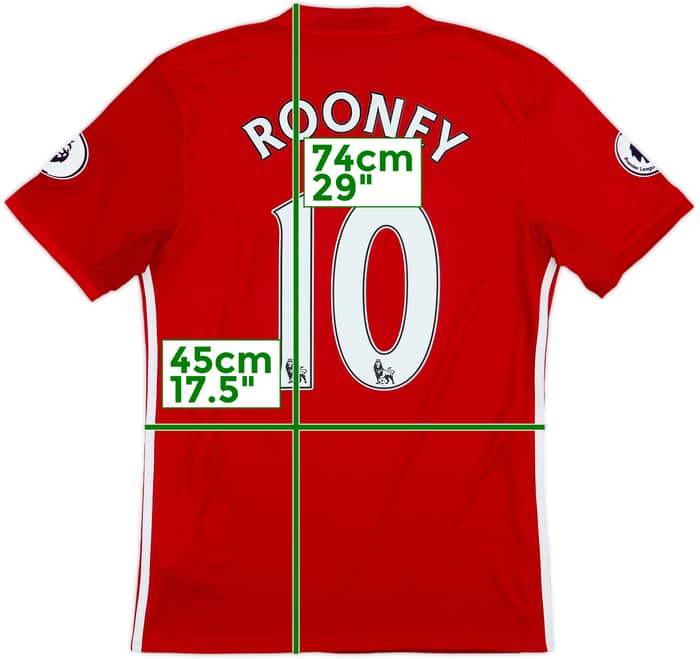 2016-17 Manchester United Home Shirt Rooney #10 - 10/10 - (S)
