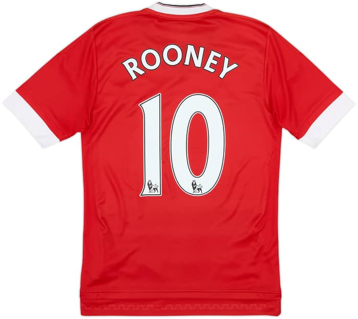 2015-16 Manchester United Home Shirt Rooney #10 - 7/10 - (XS)