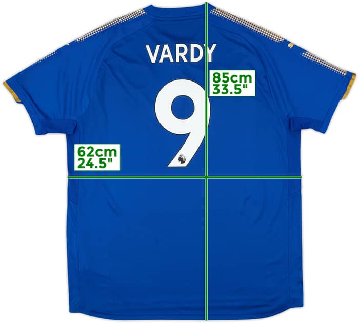 2017-18 Leicester Home Shirt Vardy #9 - 5/10 - (XXL)