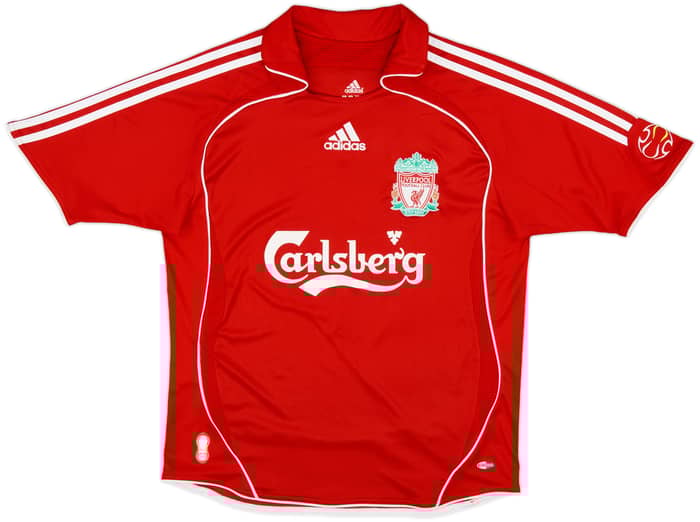 2006-08 Liverpool Home Shirt Gerrard #8 - 6/10 - (L.Boys)