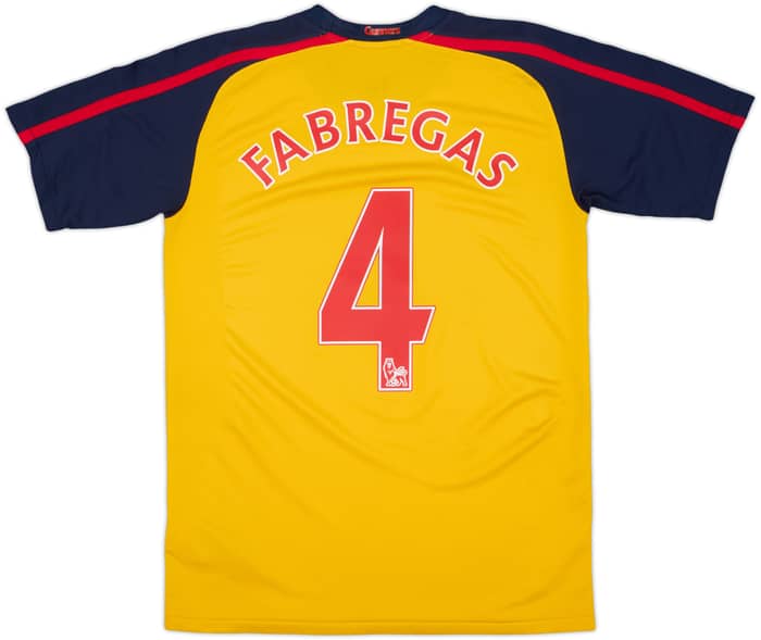 2008-09 Arsenal Away Shirt Fabregas #4 - 8/10 - (XL.Boys)