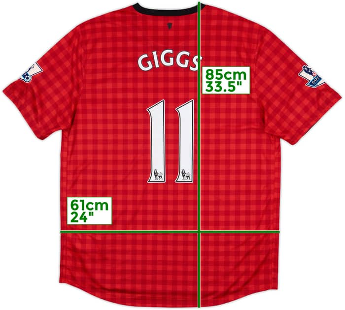 2012-13 Manchester United Home Shirt Giggs #11 - 8/10 - (XL)