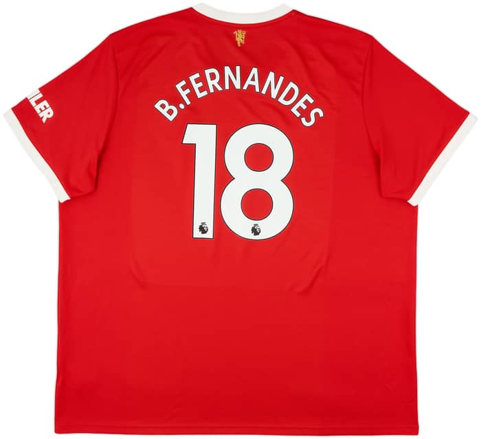 2021-22 Manchester United Home Shirt B.Fernandes #18 - 8/10 - (3XL)