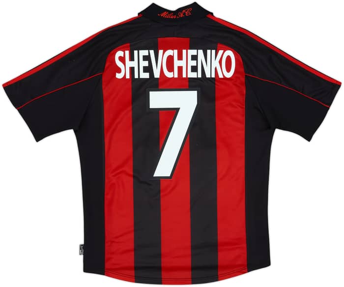 2000-02 AC Milan Home Shirt Shevchenko #7 - 8/10 - (M)