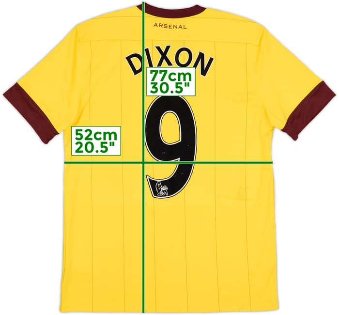 2010-13 Arsenal Away Shirt Dixon #9 - 8/10 - (L)