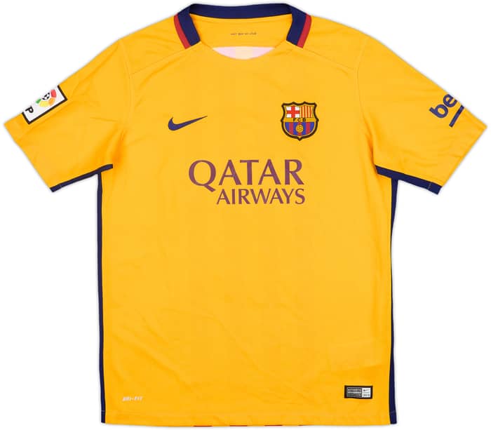 2015-16 Barcelona Away Shirt - 10/10 - (XL.Boys)