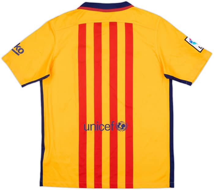 2015-16 Barcelona Away Shirt - 10/10 - (XL.Boys)