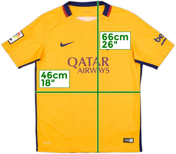 2015-16 Barcelona Away Shirt - 10/10 - (XL.Boys)