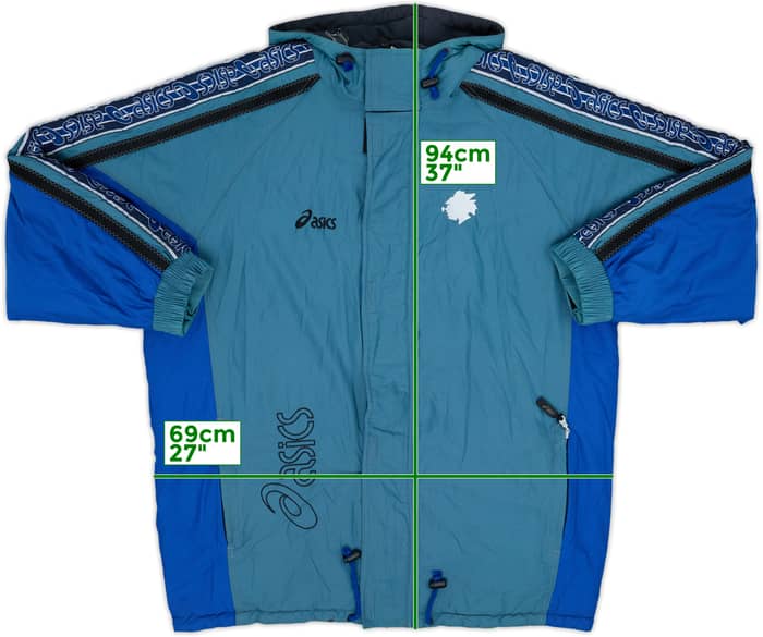 1995-97 Sampdoria Asics Hooded Rain Jacket - 8/10 - (XL)