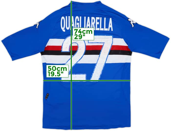 2006-07 Sampdoria Player Issue Home Shirt Quagliarella #27 - 5/10 - (L)