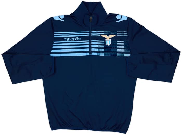 2012-13 Lazio Macron 1/4 Zip Drill Top - 9/10 - (M)