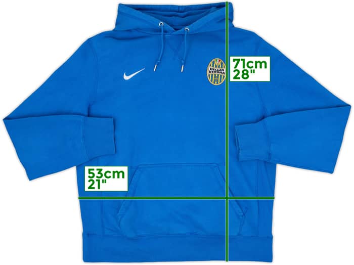 2013-14 Hellas Verona Nike Hooded Sweat Top - 9/10 - (L)