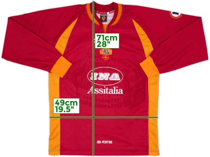 1997-98 Roma Home L/S Shirt - 9/10 - (S)