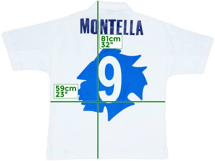 1998-99 Sampdoria Away Shirt Montella #9 - 7/10 - (L)