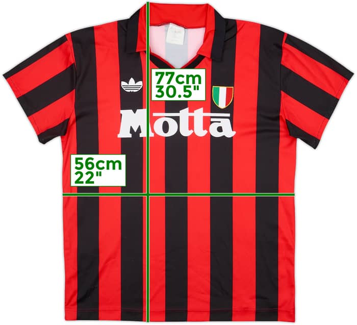 1992-93 AC Milan Home Shirt #8 - 6/10 - (L)