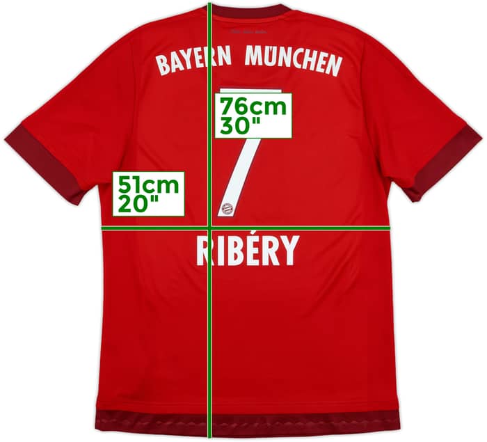 2015-16 Bayern Munich Home Shirt Ribery #7 - 10/10 - (L)