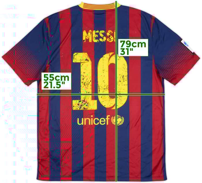 2013-14 Barcelona Home Shirt Messi #10 - 3/10 - (L)