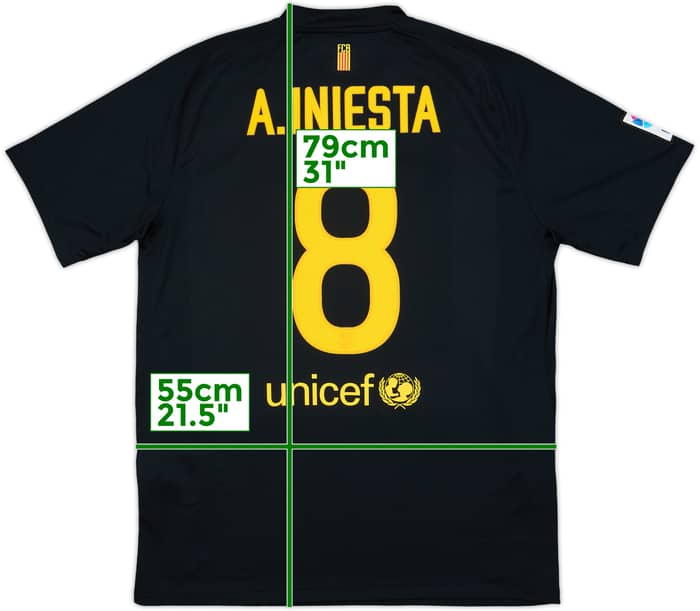 2011-12 Barcelona Away Shirt A.Iniesta #8 - 8/10 - (L)
