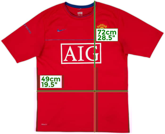 2008-09 Manchester United Nike Training Shirt - 7/10 - (M)