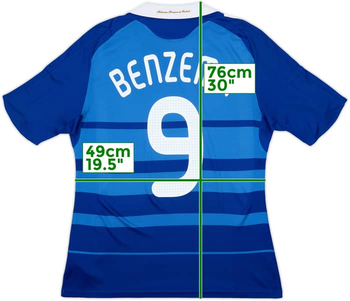 2008-09 France Home Shirt Benzema #9 - 8/10 - (M)