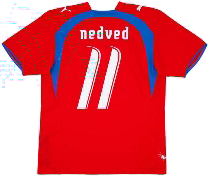 2006-08 Czech Republic Home Shirt Nedved #11 - 7/10 - (M)