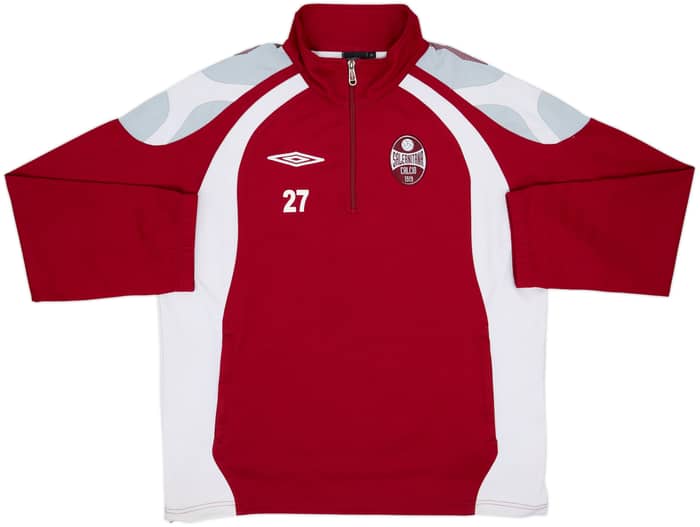 2007-08 Salernitana Player Issue Umbro 1/4 Zip Drill Top #27 - 7/10 - (XL)