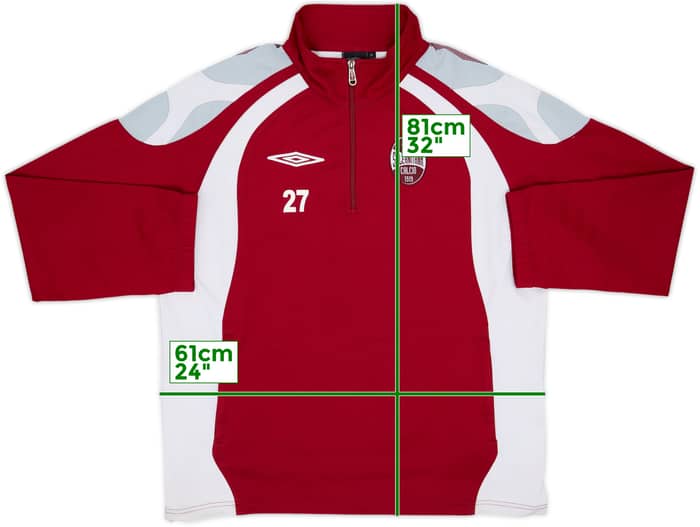 2007-08 Salernitana Player Issue Umbro 1/4 Zip Drill Top #27 - 7/10 - (XL)