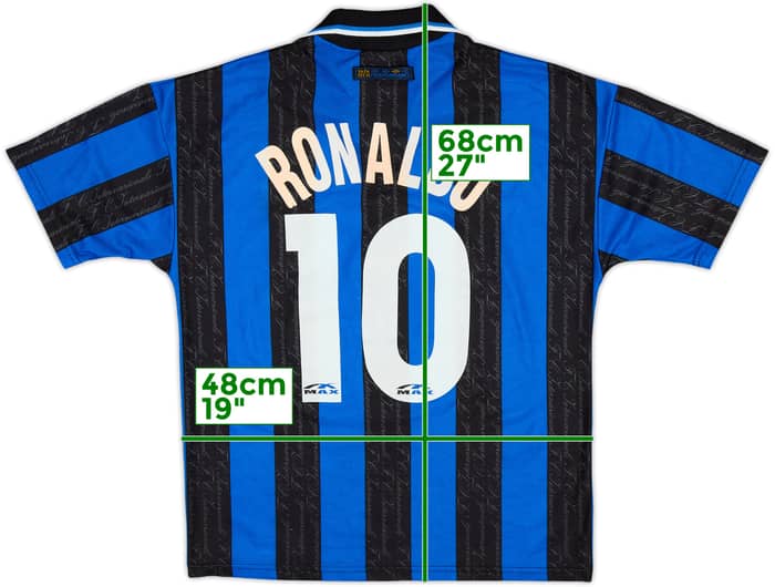 1997-98 Inter Milan Home Shirt Ronaldo #10 - 7/10 - (Y)