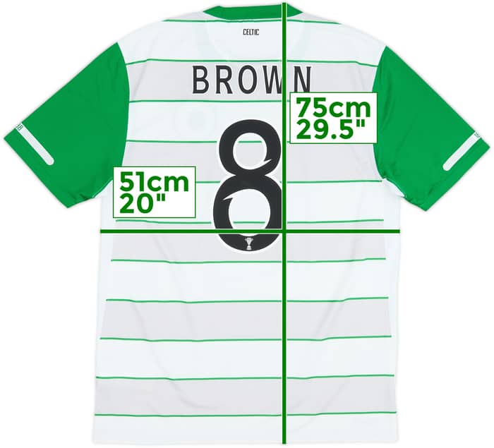 2011-12 Celtic Away Shirt Brown #8 - 6/10 - (M)