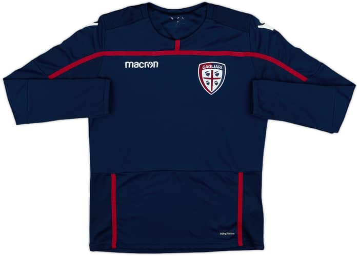 2018-19 Cagliari Macron Training L/S Shirt - 8/10 - (L.Boys)