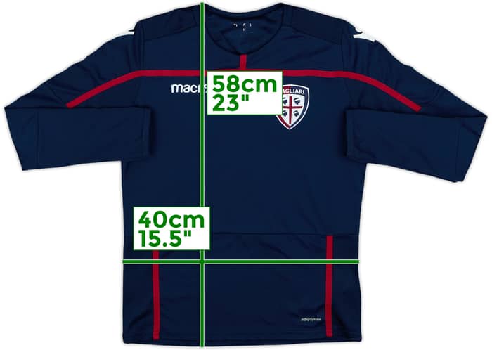 2018-19 Cagliari Macron Training L/S Shirt - 8/10 - (L.Boys)