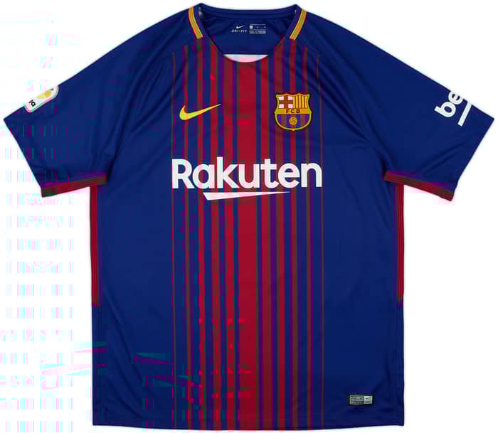 2017-18 Barcelona Home Shirt Suarez #9 - 10/10 - (L)
