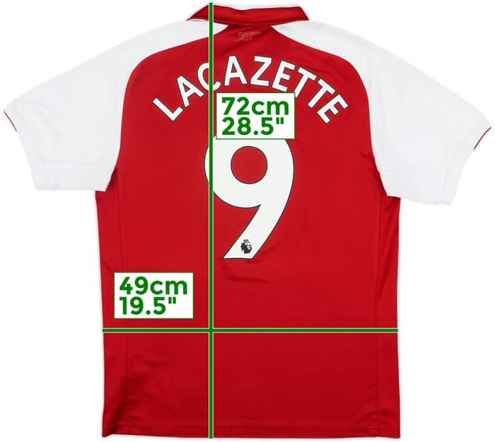 2017-18 Arsenal Home Shirt Lacazette #9 - 7/10 - (M)