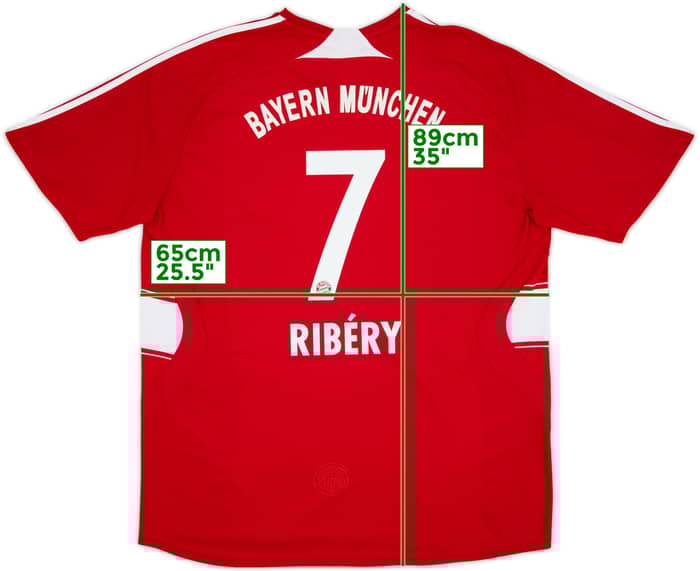 2007-08 Bayern Munich Home Shirt Ribery #7 - 6/10 - (3XL)