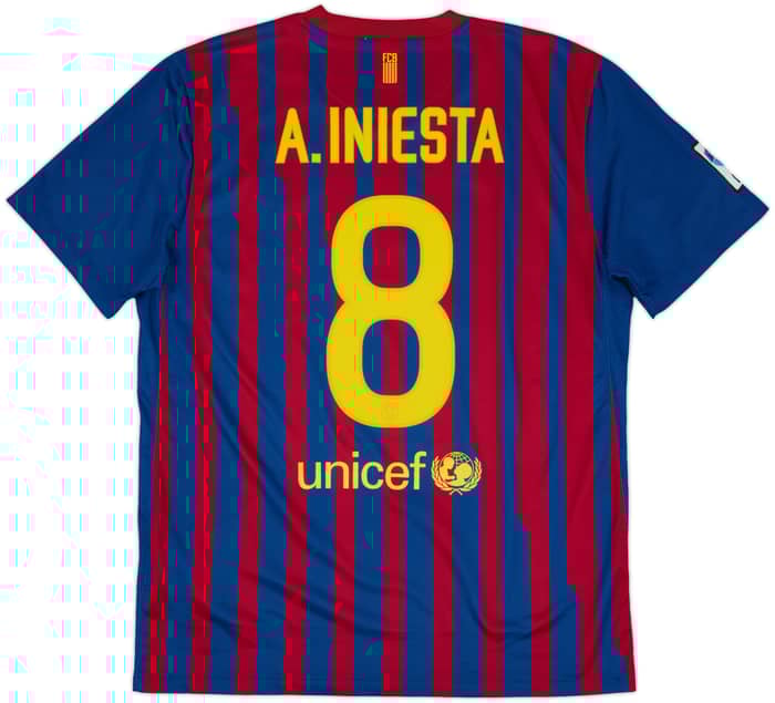 2011-12 Barcelona Home Shirt A.Iniesta #8 - 8/10 - (L)