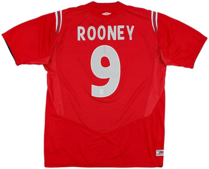 2004-06 England Away Shirt Rooney #9 - 8/10 - (M)