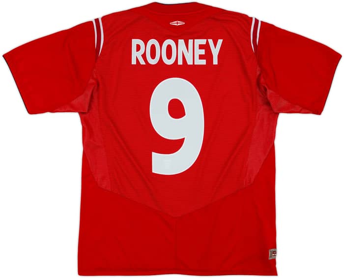 2004-06 England Away Shirt Rooney #9 - 6/10 - (L)