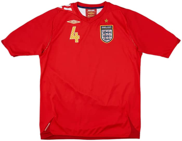 2004-06 England Away Shirt Gerrard #4 - 7/10 - (XL.Boys)