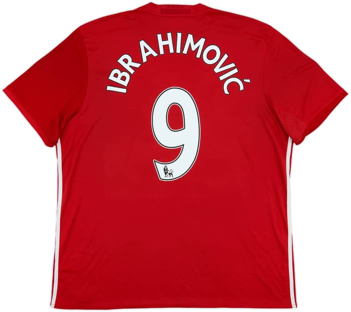 2016-17 Manchester United Home Shirt Ibrahimovic #9 - 8/10 - (XXL)