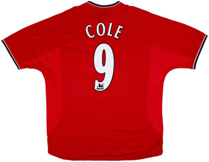 2000-02 Manchester United Home Shirt Cole #9 - 8/10 - (XXL)