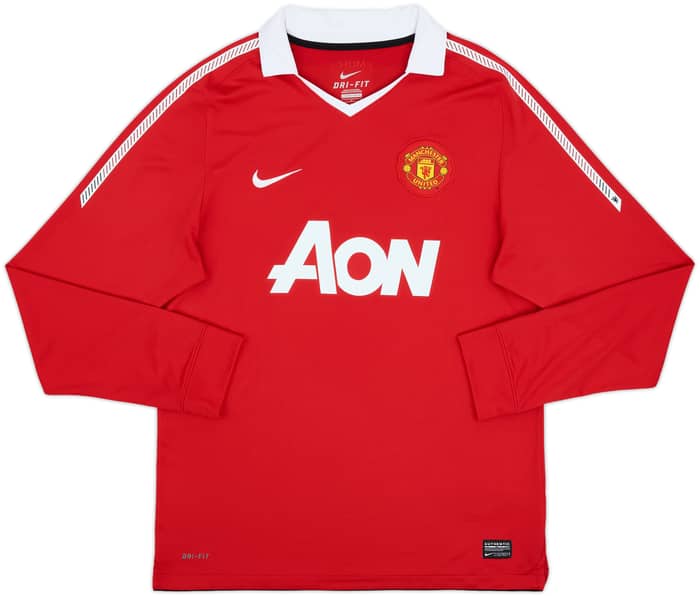 2010-11 Manchester United Home L/S Shirt Rooney #10 - 10/10 - (L)