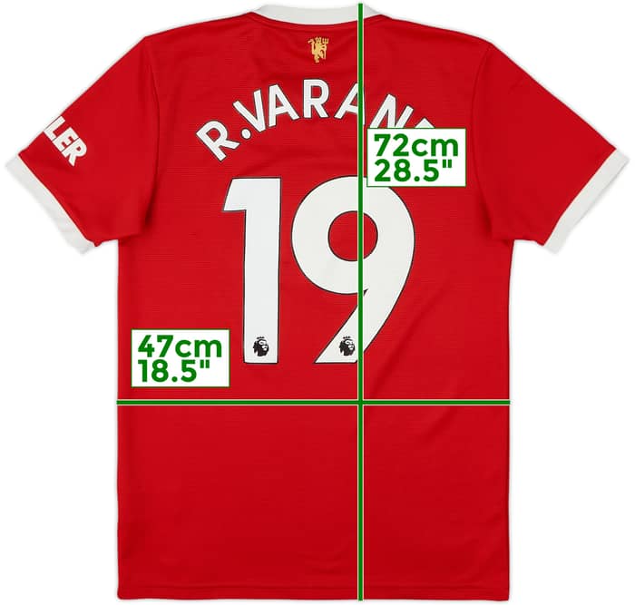 2021-22 Manchester United Home Shirt R.Varane #19 - 6/10 - (S)