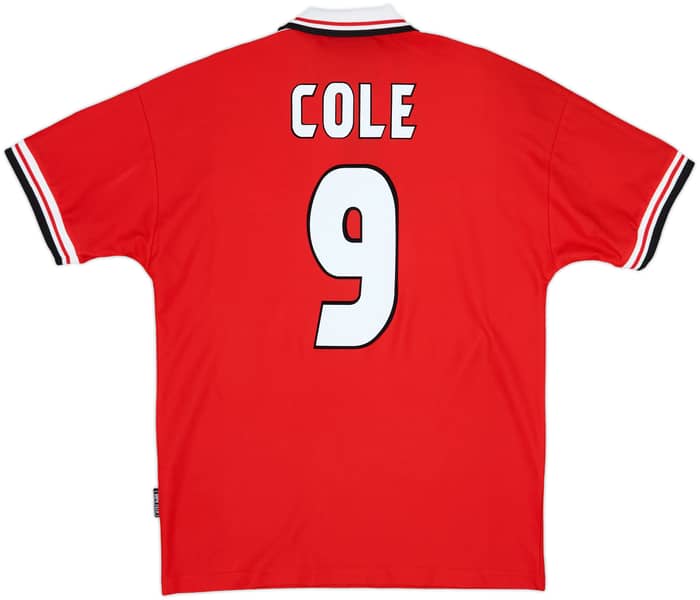 1998-00 Manchester United Home Shirt Cole #9 - 8/10 - (L)