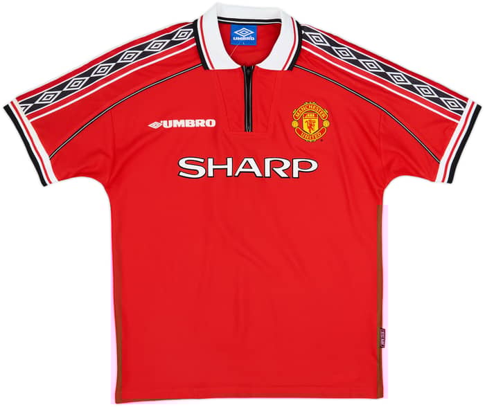1998-00 Manchester United Home Shirt Cole #9 - 8/10 - (L)